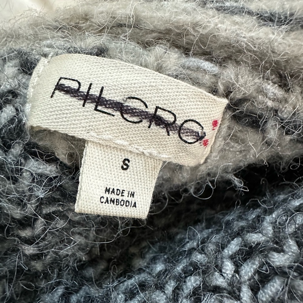 NWOT Pilcro From Anthropologie Blue/Cream Sweater- Small - Picture 9 of 9